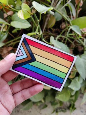 Progressive Pride Flag Fridge Magnet
